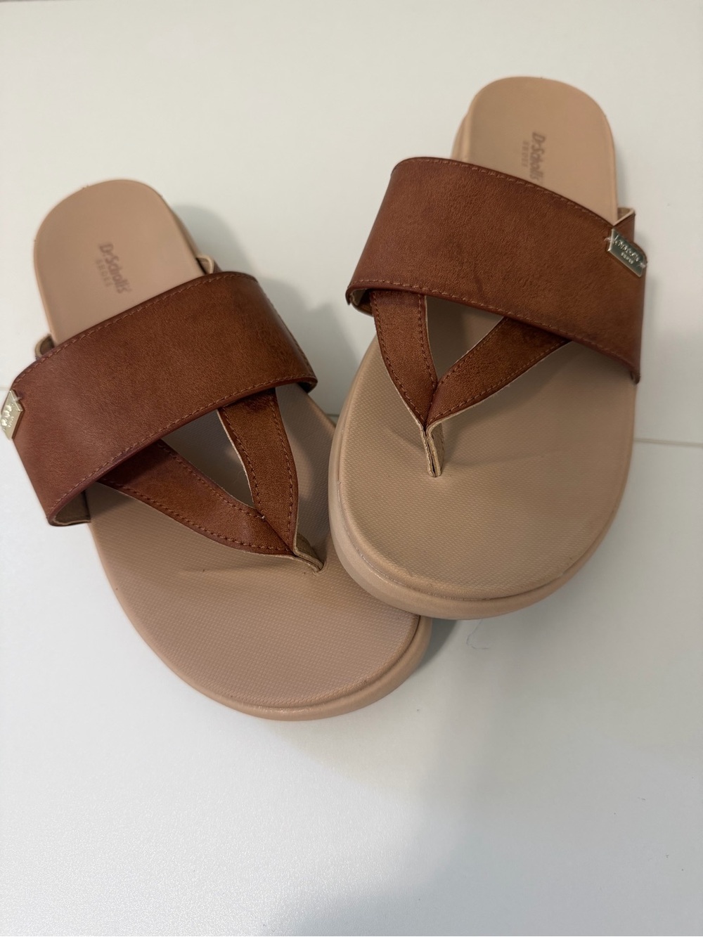 Dr. Scholl’s Brown Comfort Thong Slide Sandals size 7.5 - Picture 3 of 8
